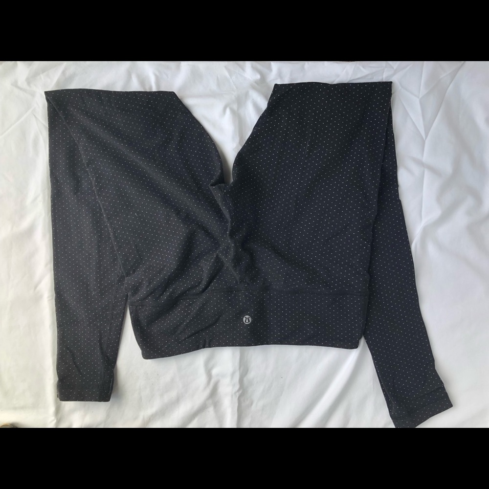 Black polka dot lululemon leggings